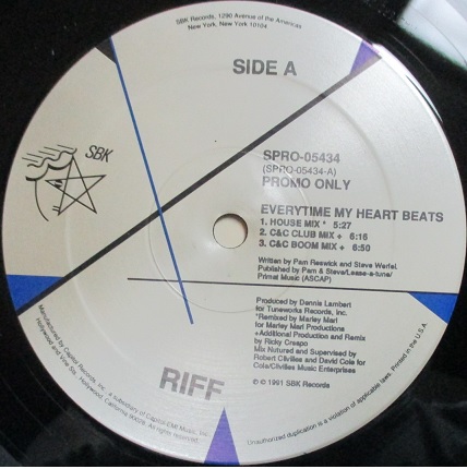 Riff / Everytime My Heart Beats - US Promo Only -
